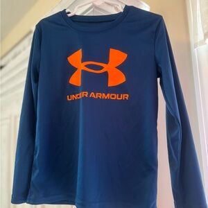 Under Armour Kids Long Sleeve Shirt - Blue and Orange EUC